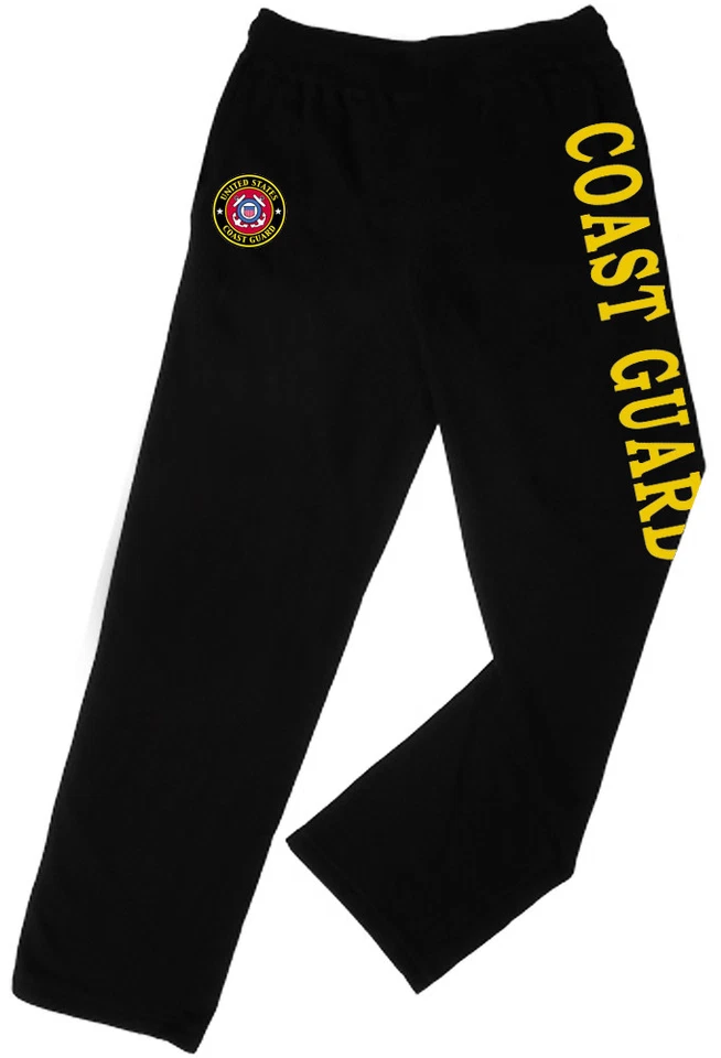 Coast Guard Sweatpants w/ Pockets - Straight Leg Sweats Workout Gym Pants Mens - Image 1 of 1