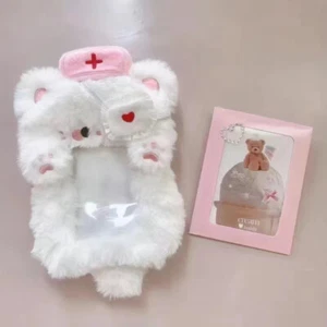 Cute Cat Plush Photo Cards Holder Cards Storage Book Keychain Bag Pendants Gifts - Bild 1 von 6