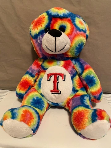Texas Rangers Plush Teddy Bear Rainbow Stuffed Animal MLB Forever Collectibles Cover