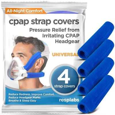 4 peças CPAP Strap Covers máscara facial e nasal CPAP capacete universal - Imagem 1 de 4