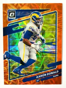 2021 Donruss Optic Aaron Donald ORANGE Scope Prizm Card SP #/79 Rams Star! - Picture 1 of 3