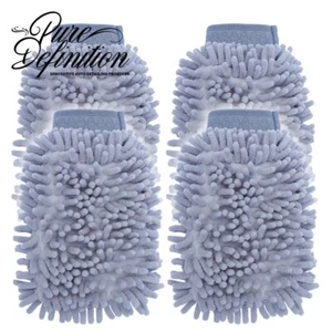 Chenille Wash Mitt X 4 Microfibre Noodle Car Washing Cleaning Pure Definition - Picture 1 of 7