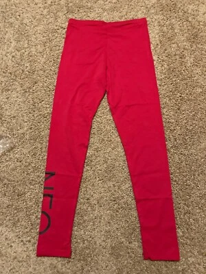 New! Small Womens Adidas Neo Logo Red Black Leggings m61128 - Image 1 of 4