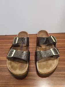 Birkenstock Arizona Mujer Talla EU 43 US 12 Cosmic Sparkle Negro Dorado - Imagen 1 de 8