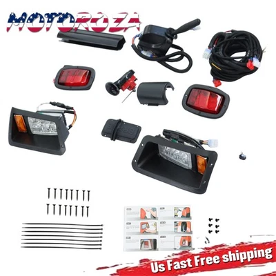 For Yamaha G14-G22 Golf Cart Deluxe Street Legal LED Headlights Tail Lights Kit - Imagen 1 de 4