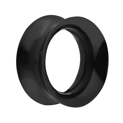 Treuheld® | Flesh Tunnel | Silikon | Schwarz | Dünn | 16 Größen (2937) - Bild 1 von 4