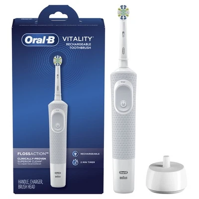 Cepillo de dientes eléctrico Oral-B Vitality | FlossAction | Recargable | Blanco | 3+ Foto 1 de 4