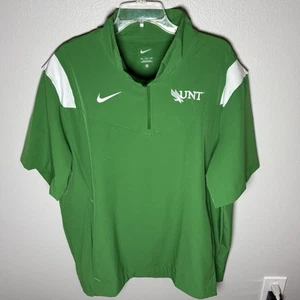 Nike North Texas UNT Mean Green XXL Player/Team Issue S/S 1/2 Zip Coaches Jacket - Picture 1 of 10