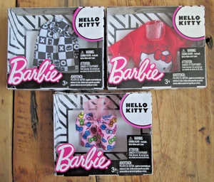 NEW Lot Barbie Hello Kitty Shirt Clothes Clothing Red Sweater Bows Fashionista - Picture 1 of 8