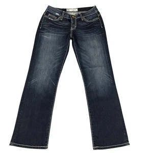 BKE Payton Jeans Womens 27 Blue Dark Wash Bootcut Stretch Denim Mid Rise BWX3067 - Picture 1 of 9