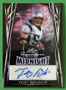 Tedy Bruschi autographed 2025 Leaf Signature Series Midnight 1/1; M-TB2 Patriots - Picture 1 of 2