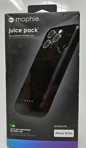 Mophie Juice Pack Ladecase iPhone 15 Pro 2400mAh Slim Schutzhülle Schwarz - Bild 1 von 7