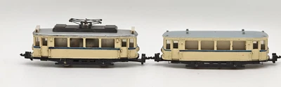 HAMO Straßenbahn + Beiwagen Oberleitung Oldtimer Zink Modell selten Rarität RAR - Bild 1 von 4