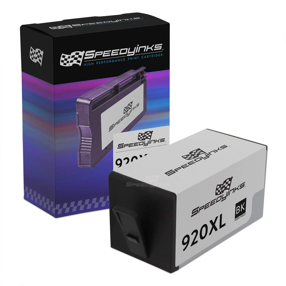 Reman HP CD971AN 920 Blk W/ Chip OfficeJet 6000 6500 6500a 6500a Plus 7000 7500a - Image 1 of 4