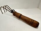 Vintage Garden Tool | 3 Claw Prong Tine CULTIVATOR Spring-Tooth Hoe Spreader