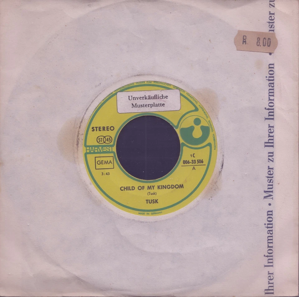 TUSK: Child Of My Kingdom (´70 / rare orig. German PROMO 7" / HARVEST) - Bild 1 von 1