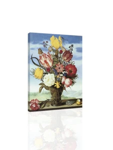 Blumenstrauß auf einer Leiste - LEINWAND ODER DRUCK WANDBILD - Bild 1 von 2