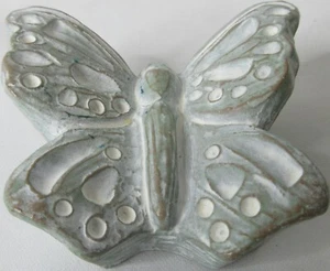 VTG Isabel Bloom Butterfly Sculpture Figurine Blue Gray 3" Signed 2001 Retired - Picture 1 of 3