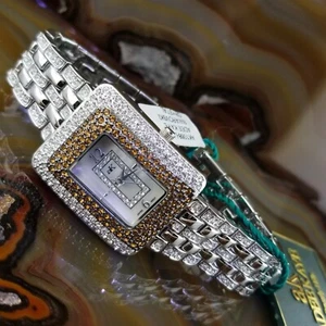 New Women's ADEE KAYE Gold Swarovski Crystal Watch - Picture 1 of 7
