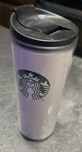 2017 Starbucks 16 oz Travel Tumbler White Green Siren Logo Classic - Picture 1 of 6