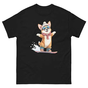 Chihuahua Dog Snowboarding Fun Snowboard Design T-Shirt - Picture 1 of 13