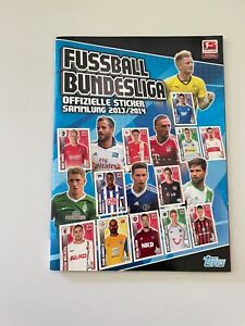 Topps Sammelbilderalbum Bundesliga 2013/2014 gut gefüllt, aber unvollständig