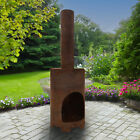 Traditional Chimnea Patio Garden Heater Outdoor Chimney Firewood Fire Steel Wood