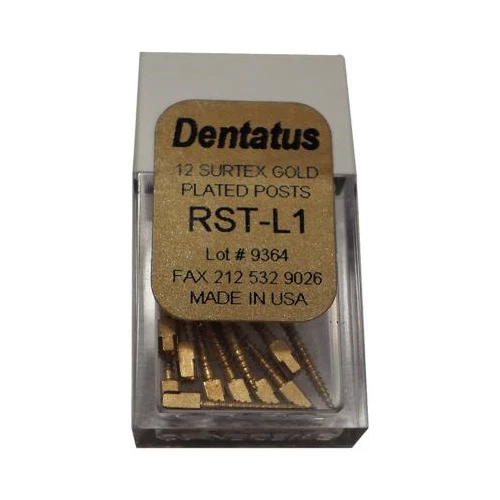 Классические позолоченные стойки Dentatus RST-L1 Surtex длиной 1 L1 1,05 мм 12/Bx - Изображение 1 из 1