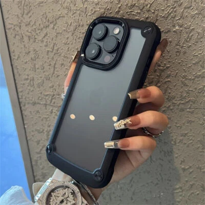 Luxury Rugged Heavy Duty Bumper Case For iPhone - Hybrid Shockproof Armor Clear - Image 1 of 4