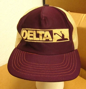 DELTA sombrero golpeado logotipo de Faucet Company de colección gorra de camionero Indianápolis Indiana  - Imagen 1 de 2