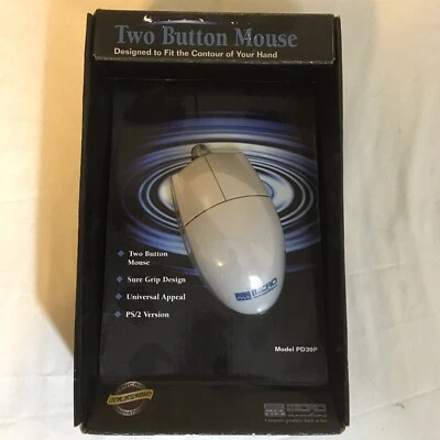 Micro Inovations PS/2 Two Button Sure Grip Computer Mouse NEW NIP Free Shipping - Image 1 of 4