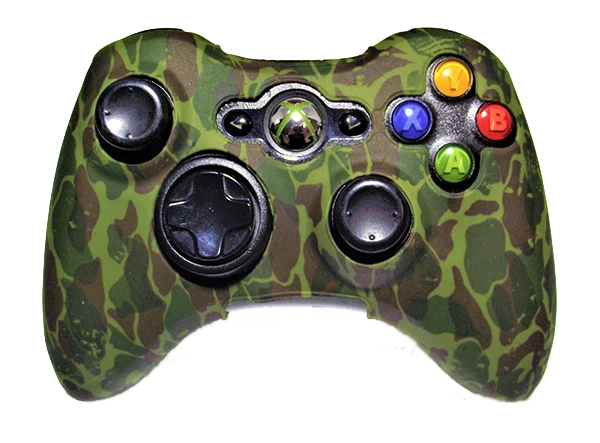 Silicone Cover For XBOX 360 Controller Skin Case Dark Green Camo - Image 1 of 1