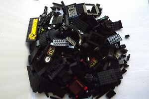 Lego Black about 3 lb Bulk Lot of Bricks Plates Specialty Slopes Parts Pieces ..