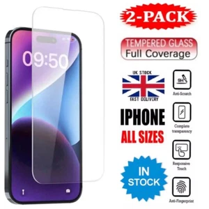 Gorilla Tempered Glass For iPhone 16 15 14 13 11 12Pro XS XR 17 Pro Max 17 Air - Picture 1 of 3