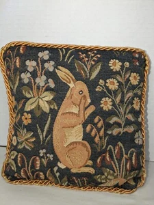 Art de Lys, Bunny Rabbit Throw Pillow Tapestry Cover Spring Easter - Picture 1 of 6