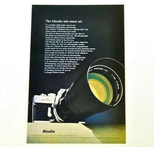 Minolta Rokkor Telelens Photo Print Ad Advert Genuine Original Vintage 1971 C822 - Picture 1 of 3