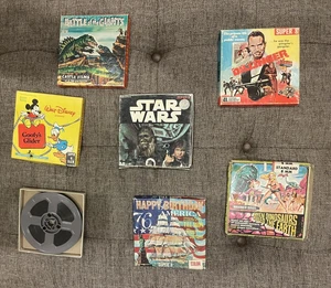 Vintage Super 8 Film Lot Of 4- Disney,  Dillinger , Happy Birthday America - Afbeelding 1 van 5
