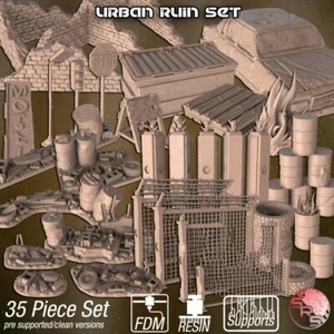 Urban Ruins Legion Terrain Scenery Tabletop Miniatures 28mm - Picture 1 of 49