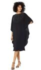 🖤 TRINA TURK Black Studded Embellished Ruffle Sleeve Caftan Frill Dress M 8/10