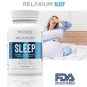 Relaxium Sleep - Ashwagandha, L-Tryptophan - Sleep Aid, Relieve Stress & Anxiety