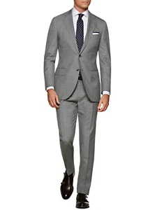 DTI GV Executive Italian Mens Two Button Wool Suit Jacket With Pant 2 Piece - Picture 1 of 6