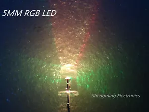 100 Stück 5 mm RGB 2-Pin Schnell Blitz Runde LED Lampen Regenbogen Blink - Bild 1 von 4