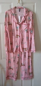 JACLYN INTIMATES WOMENS DOGS IN WINTER PAJAMA SET, SIZE L - Picture 1 of 4