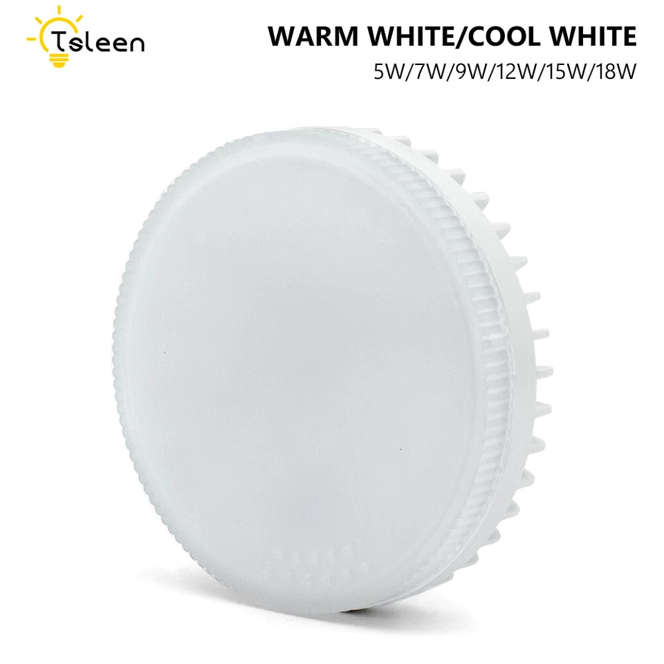 Spotlight Warm/Cool White GX53 Bulb Lamp 85-265V LED 5W/7W/9W/12W/15W/18W 4Pcs - Image 1 of 4