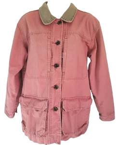 Cabela's Women's Pink/Peach Duck Cloth Barn Coat Chore Jacket Lined Sz: MED - Picture 1 of 11