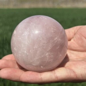 0.51kg Natural Rose Quartz Crystal Ball Quartz Crystal Sphere Decor gift -71mm - Picture 1 of 23