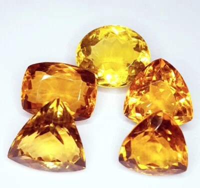 Citrino Naturale Pietra Preziosa Sciolta 50,37 Cts Forma Mix Certificata Lott... - Immagine 1 di 4