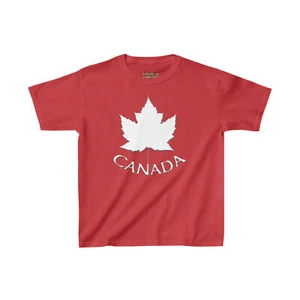 Kids Canada Maple Leaf T-shirt Heavy Cotton™ Canada Shirts - Picture 1 of 33