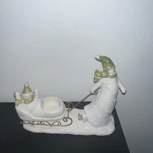 Yankee Candle 8 3/4" Snowman sled baby #1178714 Tea lights not included - Picture 1 of 4