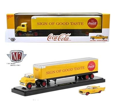 Máquinas M2 Coca Cola 1958 Dodge Coe Hauler y Chrysler 300C 1:64 Diecast Car Foto 1 de 4